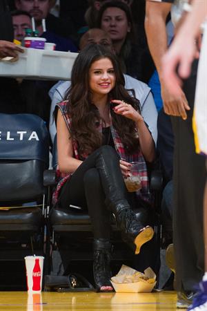 Selena Gomez at Lakers vs Kings game 3/17/13 