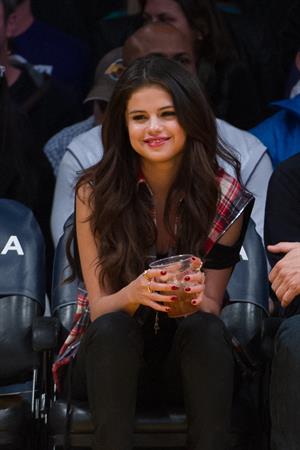 Selena Gomez at Lakers vs Kings game 3/17/13 