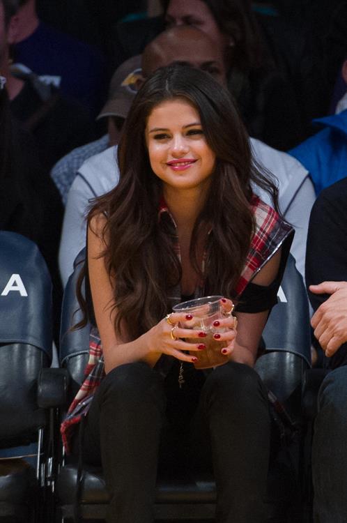 Selena Gomez at Lakers vs Kings game 3/17/13 