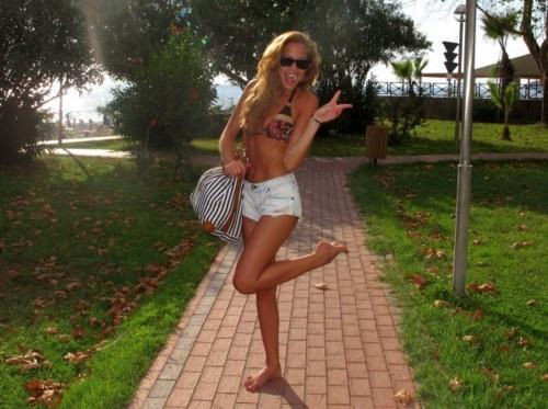 Kenza Zouiten in a bikini