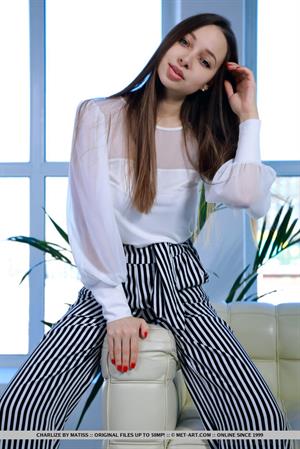 Charlize Nude Pictures Busty Charlize Strips for Met-Art