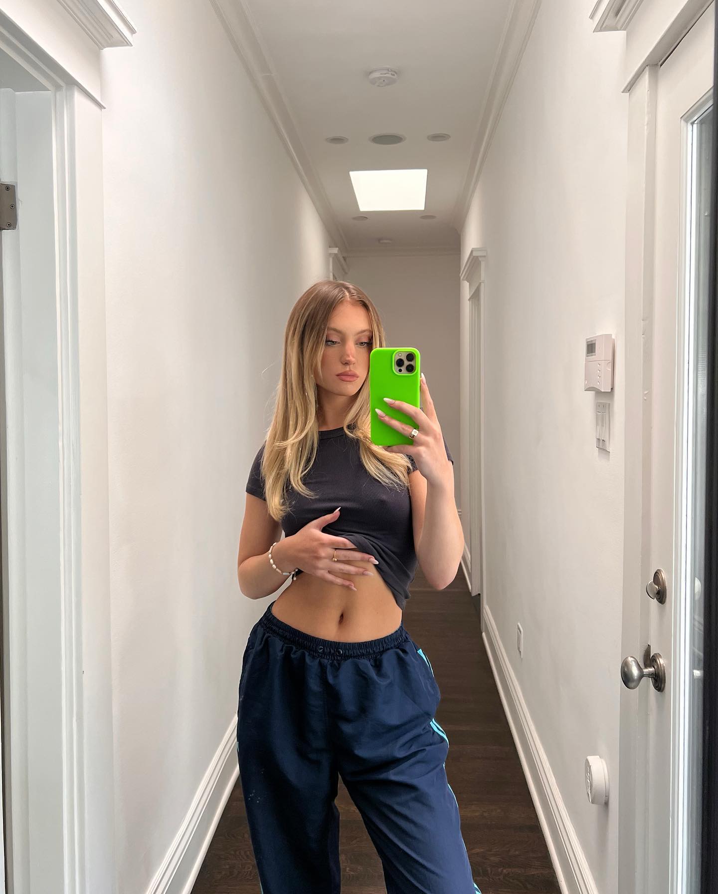 Riley Hubatka taking a selfie