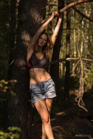 Krisin Nude Pictures Secluded Forest