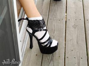 Seanna teen Nude Pictures Lace Ruffle Ankle Socks