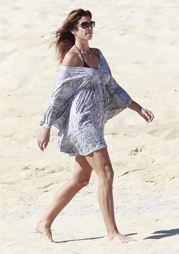 Cindy Crawford On the beach in Cabo, Mexico on January 2, 2013