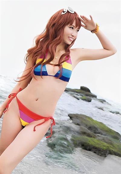 Risa Yoshiki in a bikini