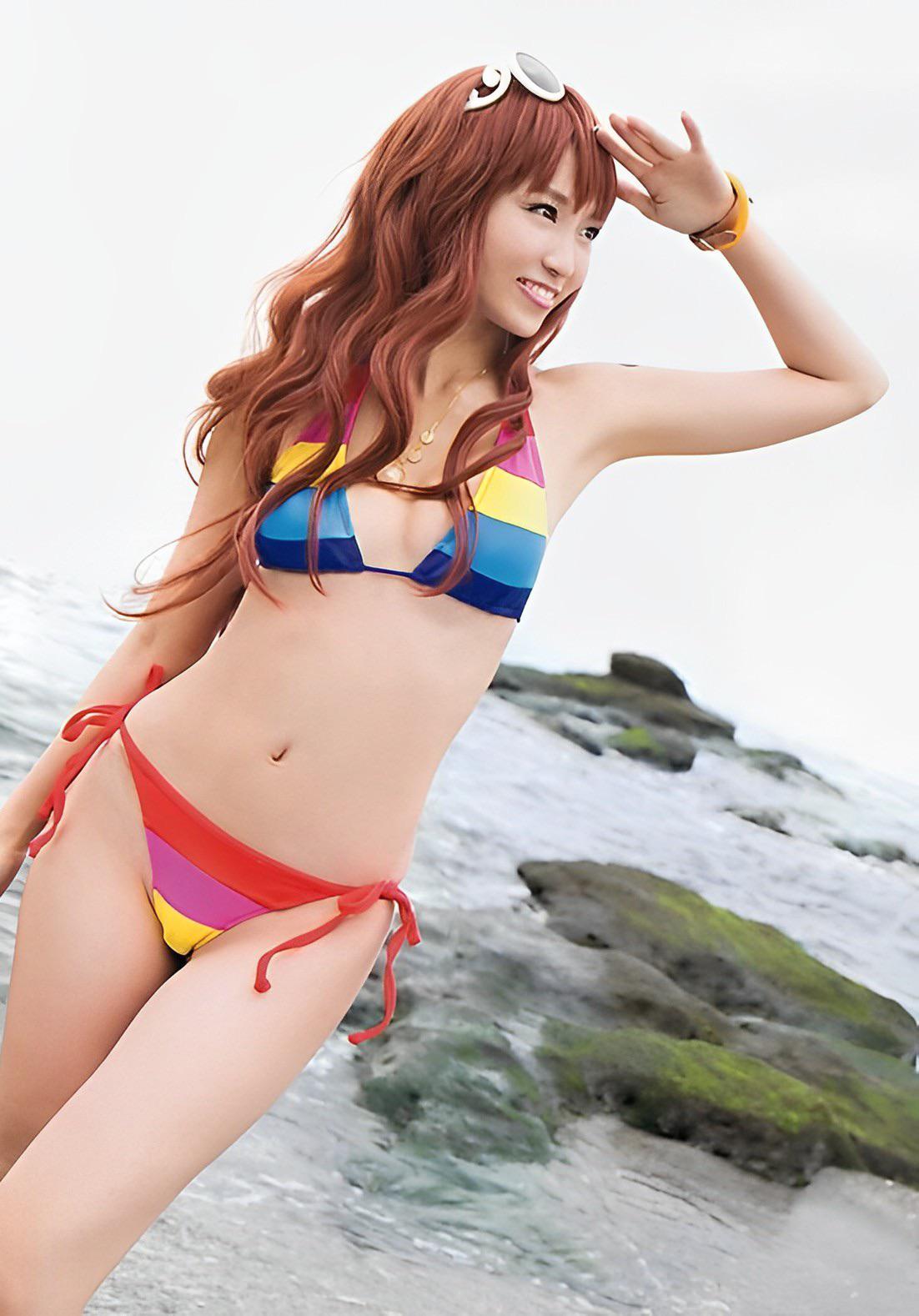 Risa Yoshiki in a bikini