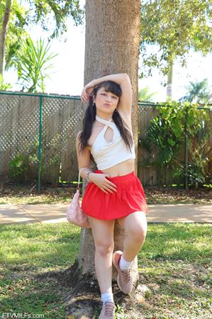 Pixie FTV Nude Pictures Big Red Couch