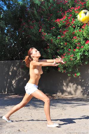 Valerie FTV Nude Pictures Valerie plays naked in a park