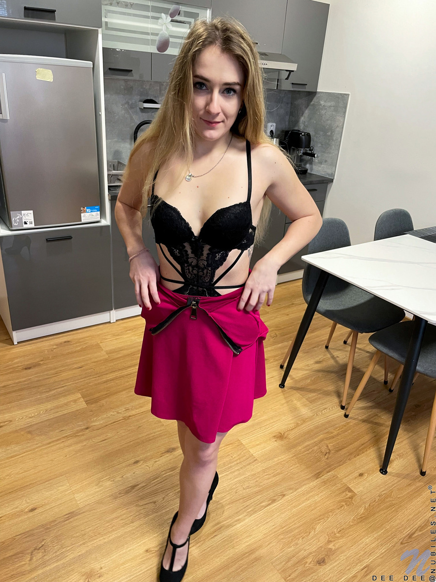 Any time Dee Dee feels like she needs to enjoy an orgasm she doesn't hesitate to get her clothes off and her fingers all over her hot and horny bod.