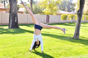 Mila-II FTV Nude Pictures Acrobatics In Public