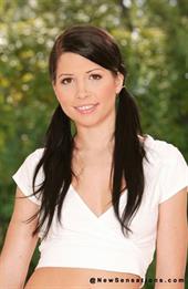 Sexy little Rebeca Linares in pig tails shows that smokin body