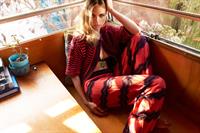 Halston Sage in lingerie