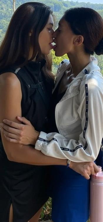 Hot Davao Capuno Sisters - Ella and Crystal kissing and touching before sucking a massive huge cock. 