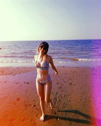 Camille Dhont in a bikini