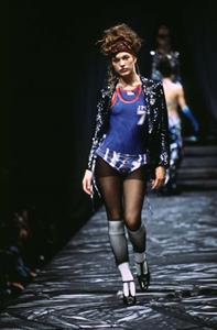 Milla Jovovich in a bikini in body paint - breasts