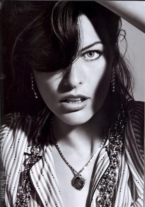 Milla Jovovich in a bikini