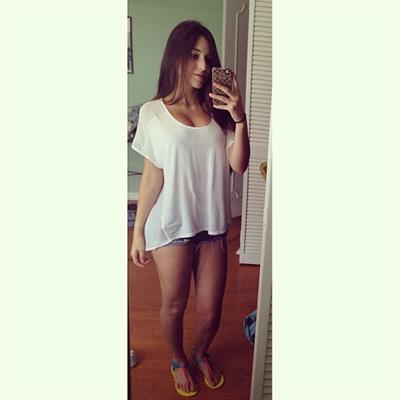 Angie Varona taking a selfie