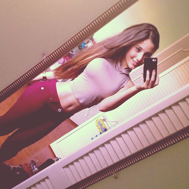 Angie Varona taking a selfie