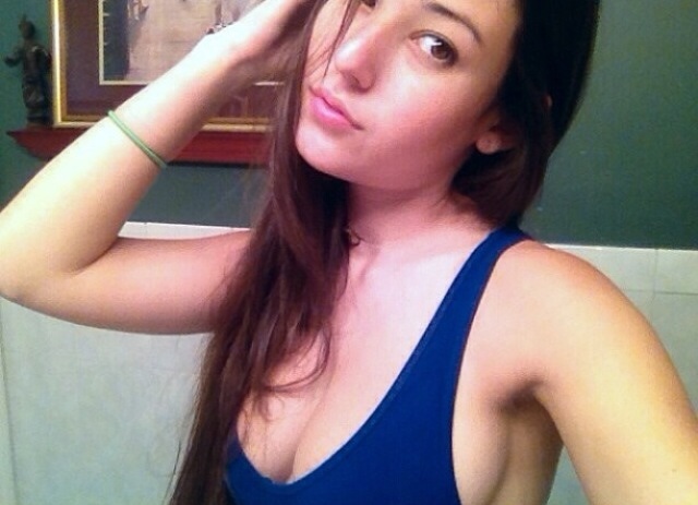 Angie Varona taking a selfie