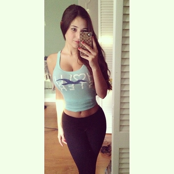 Angie Varona taking a selfie