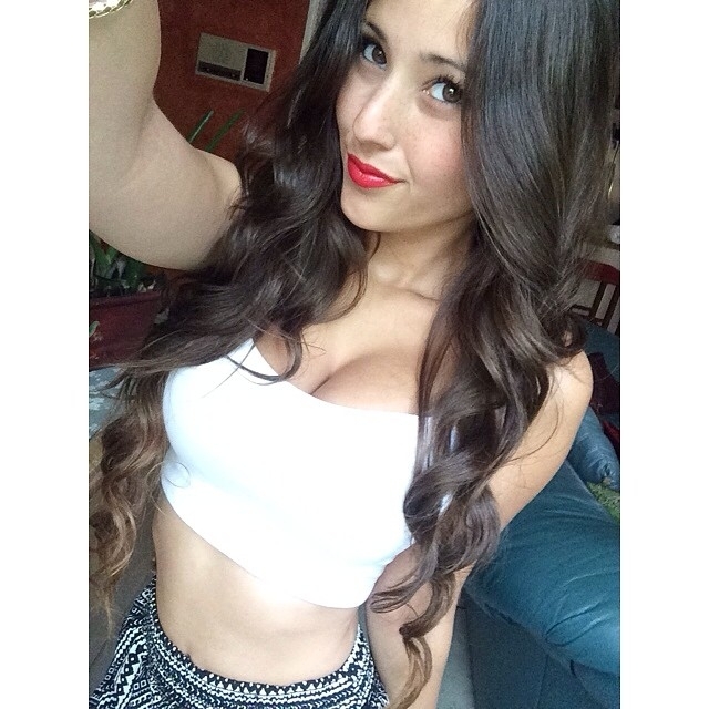 Angie Varona taking a selfie