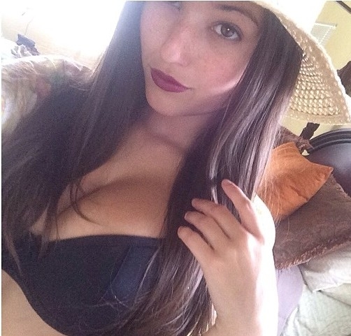 Angie Varona taking a selfie