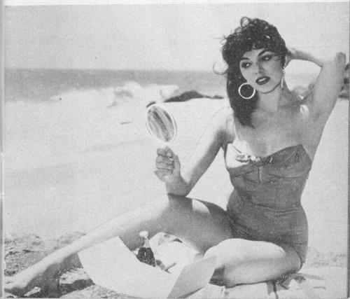 Joan Collins in a bikini