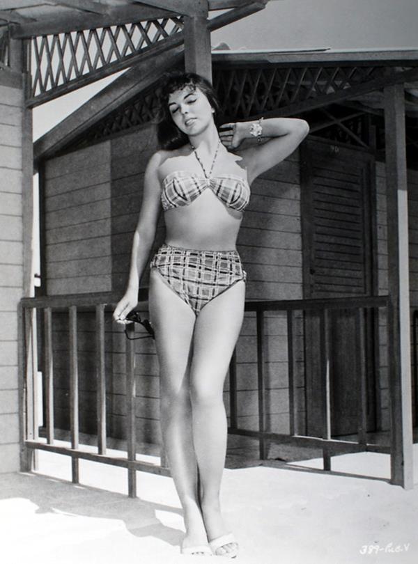 Joan Collins in a bikini