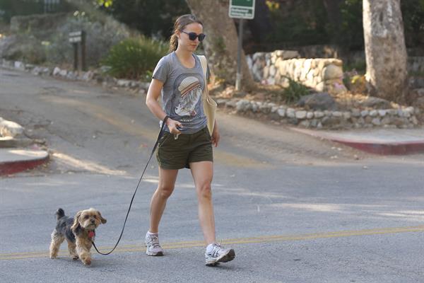 Natalie Portman – walking her dog in LA 8/16/13  
