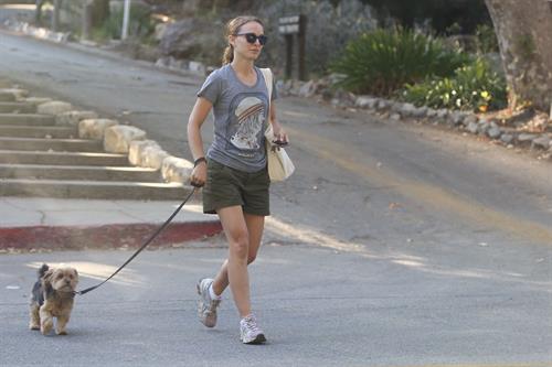 Natalie Portman – walking her dog in LA 8/16/13  