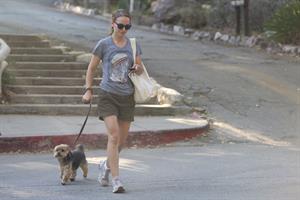 Natalie Portman – walking her dog in LA 8/16/13  