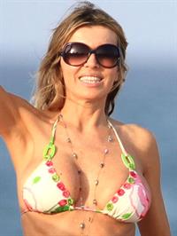 Rita Rusic in a bikini on the beach
