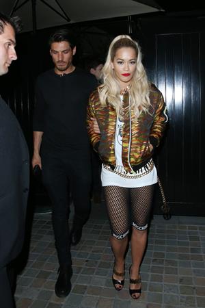Rita Ora at the Chiltern Firehouse in central London, June 21, 2014