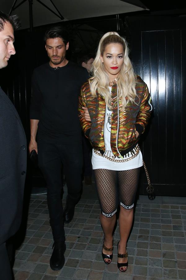 Rita Ora at the Chiltern Firehouse in central London, June 21, 2014