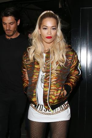 Rita Ora at the Chiltern Firehouse in central London, June 21, 2014