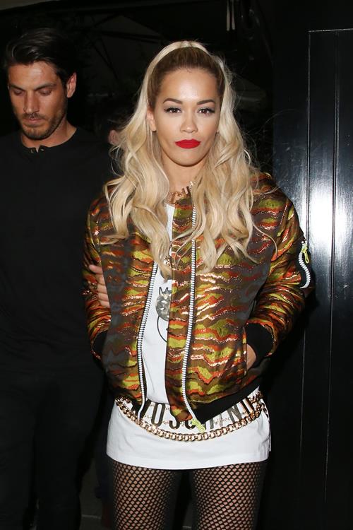 Rita Ora at the Chiltern Firehouse in central London, June 21, 2014