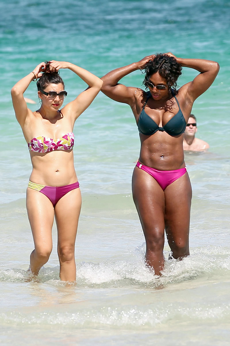 Serena Williams in a bikini. 