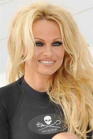 Pamela Anderson Launches Sea Shepherds Operation Zero Tolerance Whale Defense Campaign on November 2, 2012 